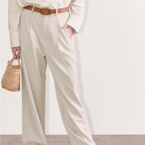 Everlane Cream Wide-Leg Women's Pants